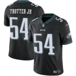 Men's Philadelphia Eagles #54 Jeremiah Trotter Jr Black 2024 Draft Vapor Untouchable Limited Football Stitched Jersey