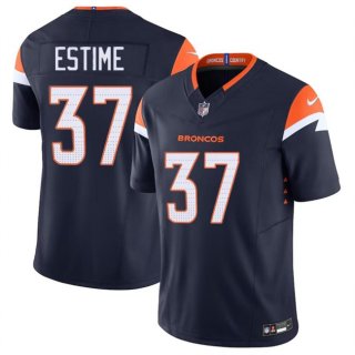 Men's Denver Broncos #37 Audric Estime Navy 2024 F.U.S.E. Alternate Vapor Limited Football Stitched Jersey