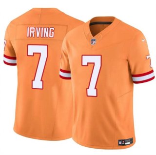 Men's Tampa Bay Buccaneers #7 Bucky Irving Orange F.U.S.E. Throwback Limited Stitched Jersey