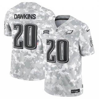 Men's Philadelphia Eagles #20 Brian Dawkins 2024 Arctic Camo Salute To Service Limited Stitched Football Jersey