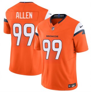 Men's Denver Broncos #99 Zach Allen Orange 2024 F.U.S.E. Vapor Limited Football Stitched Jersey