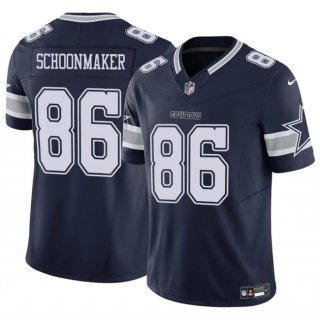 Men's Dallas Cowboys #86 Luke Schoonmaker Navy 2023 F.U.S.E Vapor Untouchable Limited Stitched Football Jersey