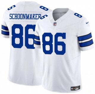 Men's Dallas Cowboys #86 Luke Schoonmaker White 2023 F.U.S.E Vapor Untouchable Limited Stitched Football Jerseys