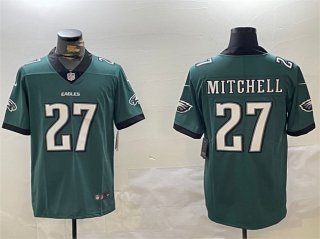 Men's Philadelphia Eagles #27 Quinyon Mitchell Green Vapor Untouchable Limited Stitched Football Jersey