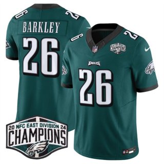 Men's Philadelphia Eagles #26 Saquon Barkley Green 2024 NFC East Champions F.U.S.E. Vapor Untouchable Limited Stitched Football Jersey