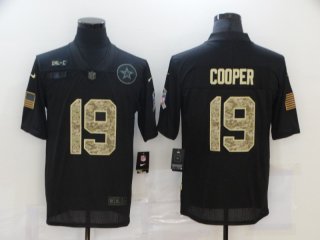 Men's Dallas Cowboys #19 Amari Cooper Black Camo 2020 Salute To Service Stitched NFL Nike Limited Jersey