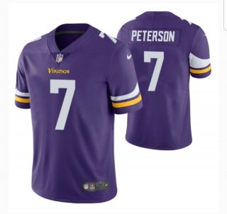 Men Minnesota Vikings #7 Patrick Peterson Purple Vapor Untouchable Limited Stitched NFL Jersey