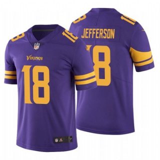 Men's Minnesota Vikings #18 Justin Jefferson 2020 Purple Vapor Untouchable Nike Limited Jersey