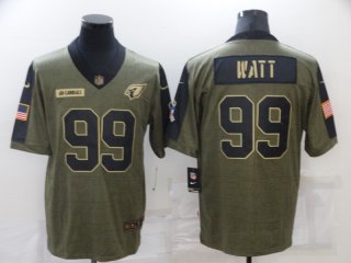 Men's Arizona Cardinals #99 J.J. Watt Nike Olive 2021 Salute To Service Limited Player Jersey