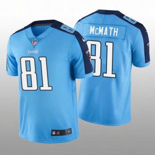 Men's Tennessee Titans #81 Racey McMath Light Blue Vapor Limited Nike Jersey