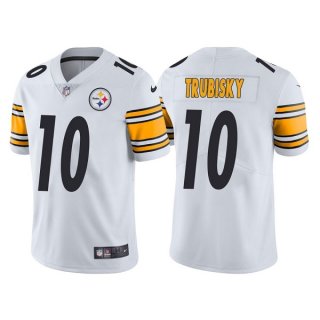 Men's Pittsburgh Steelers #10 Mitchell Trubisky White Vapor Untouchable Limited Stitched Jersey