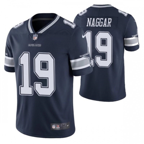 Men's Dallas Cowboys #19 Chris Naggar Navy Vapor Limited Stitched Jersey