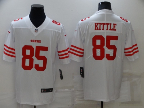 Men's San Francisco 49ers #85 George Kittle 2022 New White Vapor Untouchable Stitched Jersey