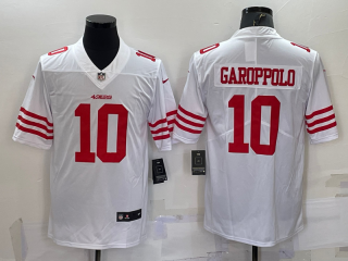 Men's San Francisco 49ers #10 Jimmy Garoppolo 2022 New White Vapor Untouchable Stitched Jersey