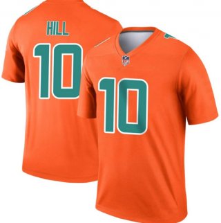 Men's Miami Dolphins #10 Tyreek Hill Orange Inverted Legend Stitched Football Jersey