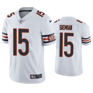 Men's Chicago Bears #15 Trevor Siemian White Vapor untouchable Limited Stitched Jersey