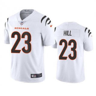 Men's Cincinnati Bengals #23 Daxton Hill White Vapor Untouchable Limited Stitched Jersey