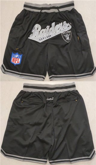 Men's Las Vegas Raiders Black Shorts (Run Small)