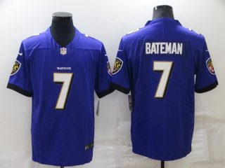 Men's Baltimore Ravens #7 Rashod Bateman Purple 2022 Vapor Untouchable Stitched NFL Nike Limited Jersey