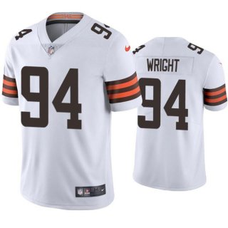 Men's Cleveland Browns #94 Alex Wright White Vapor Untouchable Limited Stitched Jersey