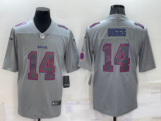 Men's Buffalo Bills #14 Stefon Diggs LOGO Grey Atmosphere Fashion Vapor Untouchable Stitched Limited Jersey