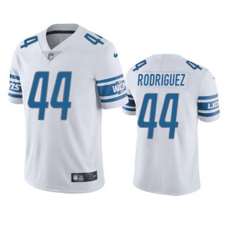 Men's Detroit Lions #44 Malcolm Rodriguez White Vapor Untouchable Limited Stitched Jersey