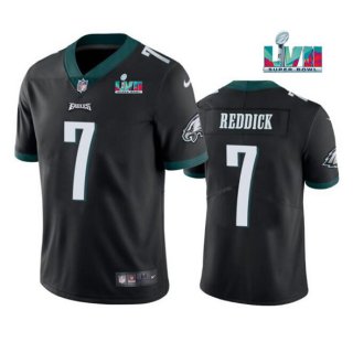 Men's Philadelphia Eagles #7 Haason Reddick Black Super Bowl LVII Patch Vapor Untouchable Limited Stitched Jersey