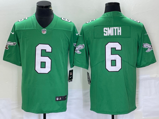 Men's Philadelphia Eagles #6 DeVonta Smith Green 2023 Vapor Limited Throwback Jersey