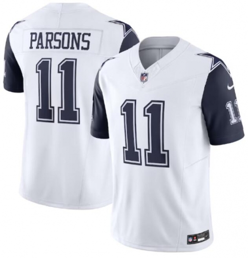 Men's Dallas Cowboys #11 Micah Parsons White 2023 F.U.S.E. Vapor Limited Stitched Football Jersey