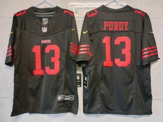 Big Size San Francisco 49ers #13 Brock Purdy Black 2023 F.U.S.E. Vapor Untouchable Limited Stitched Football Jersey