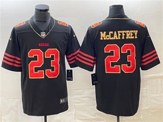 Men's San Francisco 49ers #23 Christian McCaffrey Black Stitched Jersey