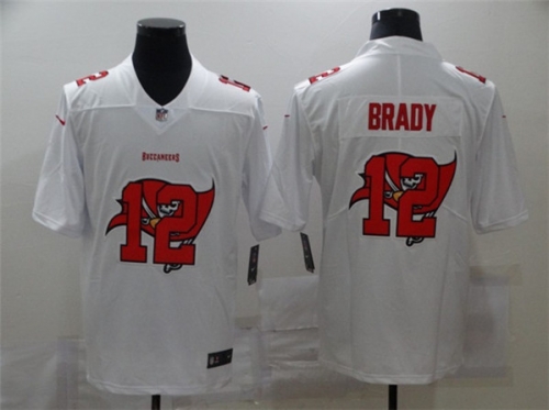 Men's Tampa Bay Buccaneers #12 Tom Brady White Shadow Logo Limited Football Stitched Jersey