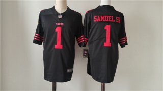 Men's San Francisco 49ers #1 Deebo Samuel Black Vapor Untouchable Limited Football Stitched Jersey