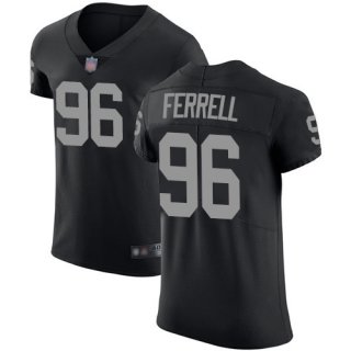 Raiders #96 Clelin Ferrell Black Team Color Men's Stitched Football Vapor Untouchable Elite Jersey