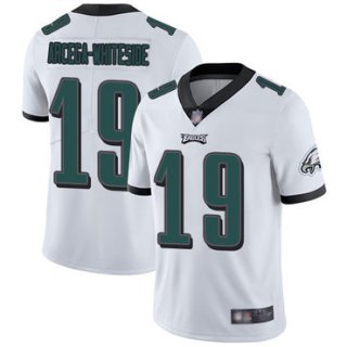 Eagles #19 JJ Arcega-Whiteside White Men's Stitched Football Vapor Untouchable Limited Jersey