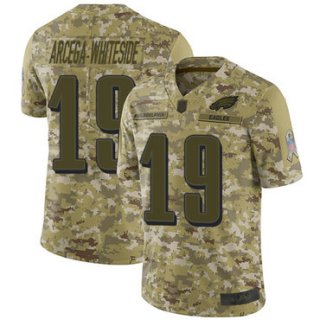 Eagles #19 JJ Arcega-Whiteside Camo Men's Stitched Football Limited 2018 Salute To Service Jersey