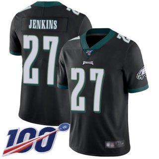 Nike Eagles #27 Malcolm Jenkins Black Alternate Men's Stitched NFL 100th Season Vapor Limited Jersey