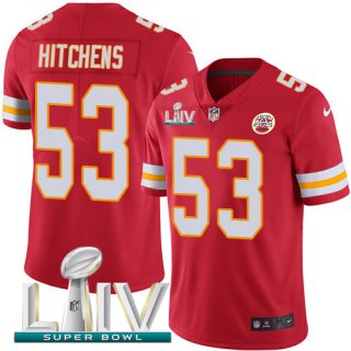 Nike Chiefs #53 Anthony Hitchens Red Super Bowl LIV 2020 Team Color Youth Stitched NFL Vapor Untouchable Limited Jersey