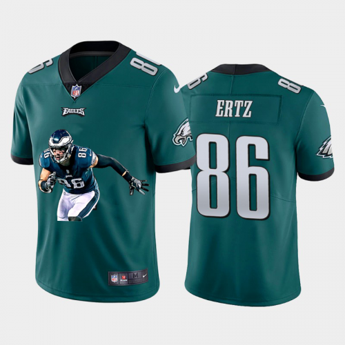 Men's Philadelphia Eagles #86 Zach Ertz Midnight Green Player Portrait Edition 2020 Vapor Untouchable Stitched NFL Nike Limited Jersey