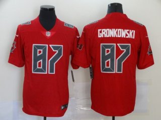 Men's Tampa Bay Buccaneers #87 Rob Gronkowski Red 2020 Color Rush Fashion NFL Nike Limited Jersey