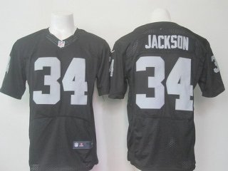 Men's Oakland Raiders #34 Bo Jackson Black Retired Player 2015 NFL Nike Elite Jersey