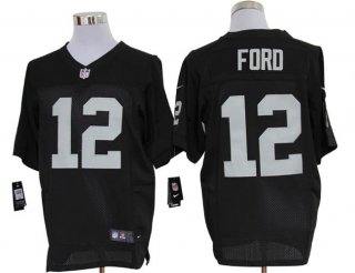 Size 60 4XL-Jacoby Ford Oakland Raiders #12 Black Stitched Nike Elite NFL Jerseys