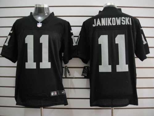 Size 60 4XL-Sebastian Janikowski Oakland Raiders #11 Black Stitched Nike Elite NFL Jerseys