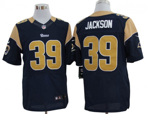 Size 60 4XL-Steven Jackson St. Louis Rams #39 Blue Stitched Nike Elite NFL Jerseys