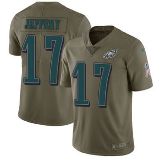 Nike Philadelphia Eagles #17 Alshon Jeffery Olive Men's Stitched NFL Limited 2017 Salute To Service Jersey