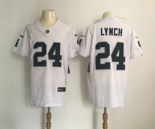 Nike Oakland Raiders #24 Marshawn Lynch Vapor Untouchable White Elite Player Jersey