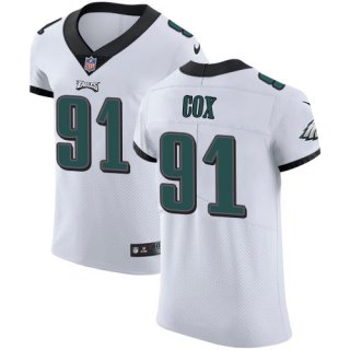 Men's Nike Philadelphia Eagles #91 Fletcher Cox White Stitched NFL Vapor Untouchable Elite Jersey