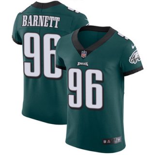 Men's Nike Philadelphia Eagles #96 Derek Barnett Midnight Green Team Color Stitched NFL Vapor Untouchable Elite Jersey