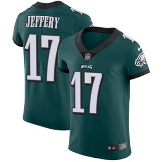 Men's Nike Philadelphia Eagles #17 Alshon Jeffery Midnight Green Team Color Stitched NFL Vapor Untouchable Elite Jersey