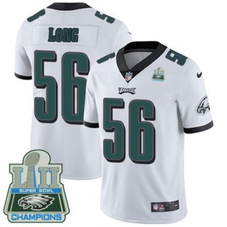 Nike Eagles #56 Chris Long White Super Bowl LII Champions Men's Stitched NFL Vapor Untouchable Limited Jersey